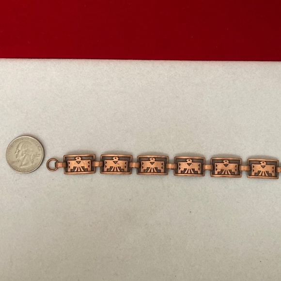 Bracelet Vintage Bell Trading Post Southwestern Thunderbird Solid Copper Jewelry - Picture 3 of 5